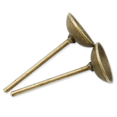 1000 pcs Antique Bronze 11.7mm*6mm Metal Ear pad
