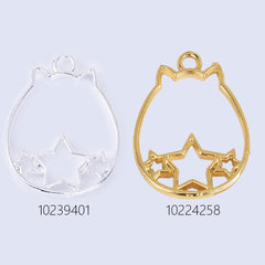 33*29*3mm Zinc alloy Open Bezel Charm Resin Open Back Charm Star Pendant DIY Jewelry 10pcs