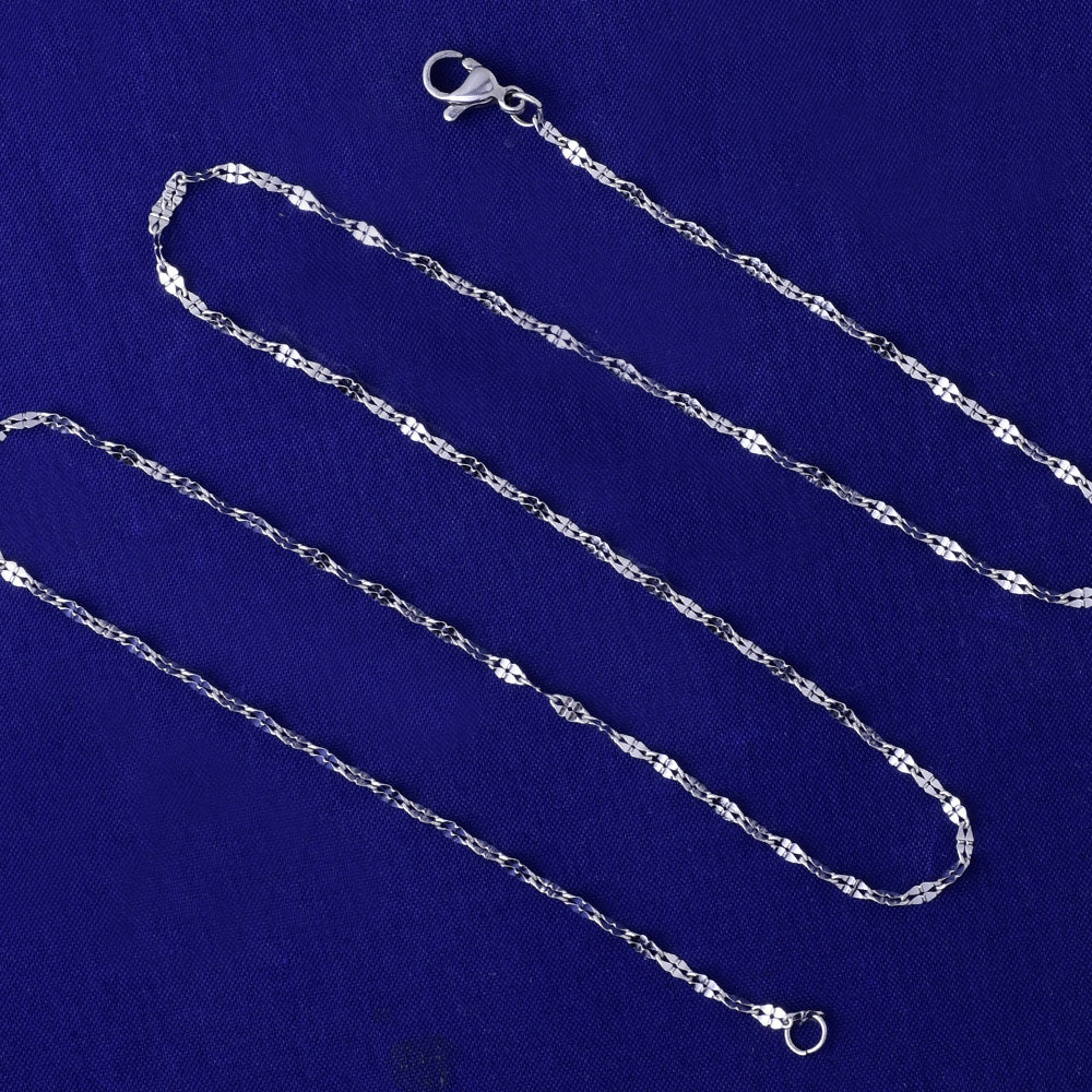 0.4*0.2mm link  Stainless Steel Chain With Stainless Steel Lobster Claw Clasp fine Chain 20
