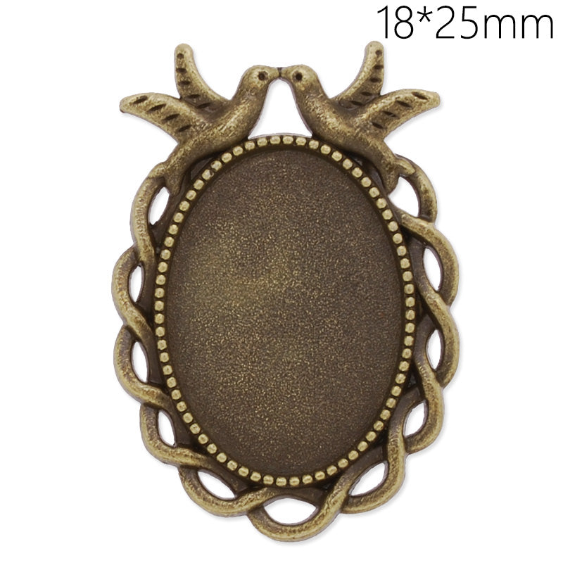 18x25mm Oval cameo setting,Zinc alloy filled,antique Bronze plated,20pcs/lot