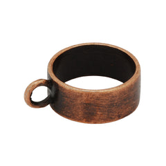 18mm Open Back Bezel Pendant,Antique Copper Round Pipe Open Back Bezel for Resin,Bezel Necklace,Sold 10pcs/lot