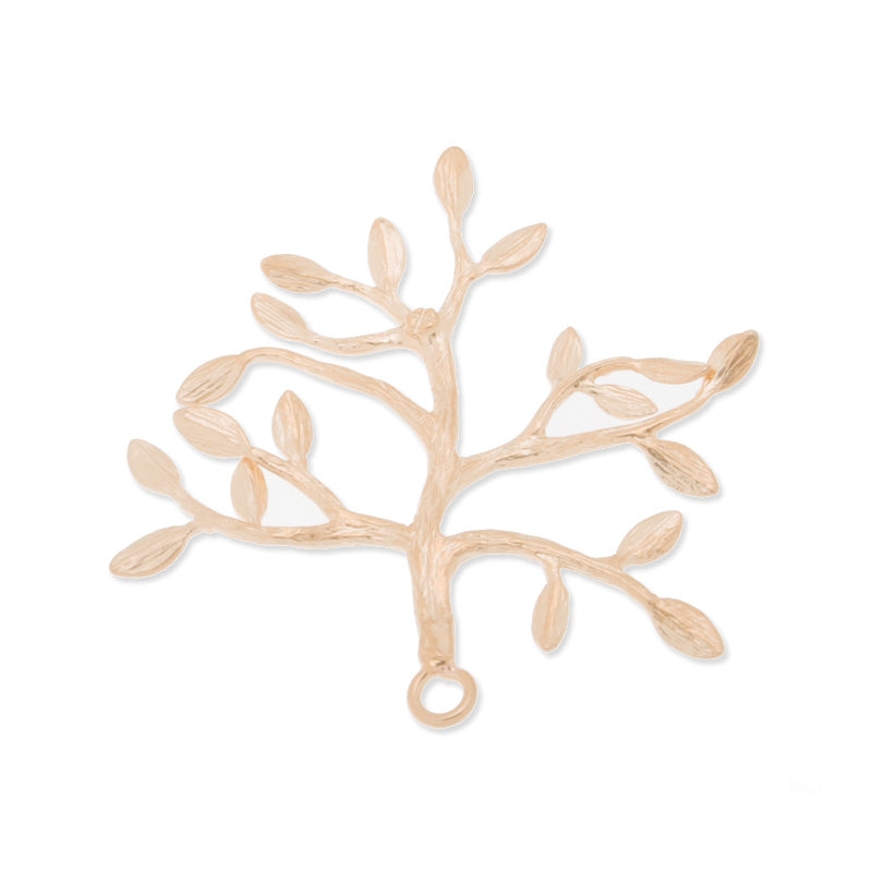 38x39mm Tree,Matte Golden finished,1 loop,charm for for necklace/ear,Brass filled,sold 11pcs/lot