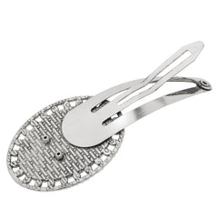 Metal Hair Clips with 18x25MM Oval Setting base,Antique silver,20 Pieces/lot