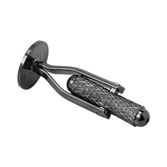 10MM Black  Flat Cufflink Blanks with a 10mm Pad,Round,sold 20pcs per lot