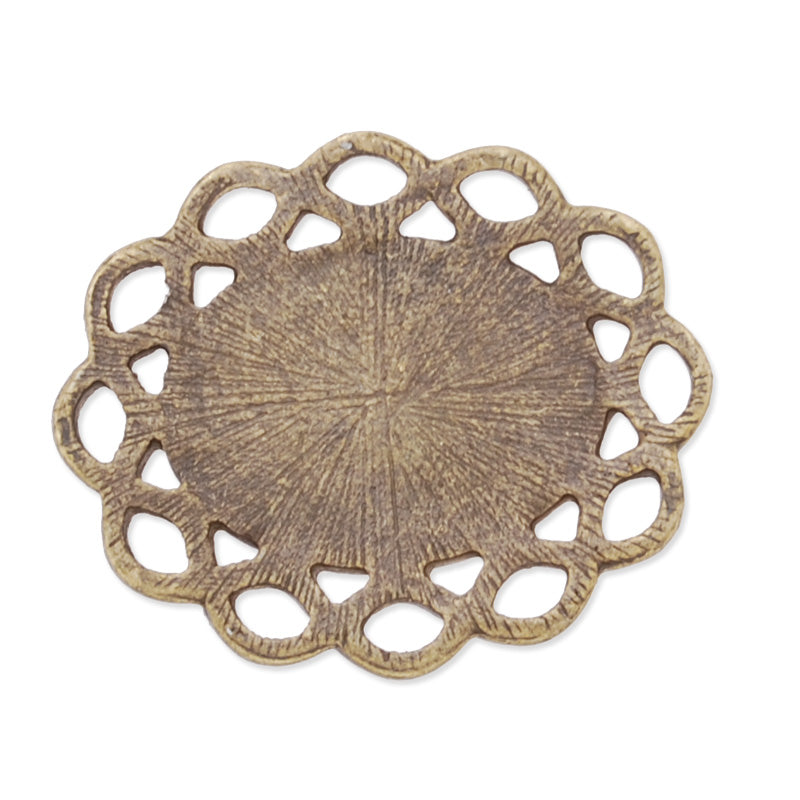 13x18mm oval charm tray,cameo setting,zinc alloy filled,antique bronze plated,20pcs/lot
