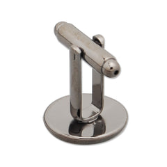 14MM Gun Metal Black Plated Flat Cufflink Blanks with a 14mm Glue Pad,sold 30pcs per lot
