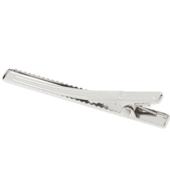75mm Metal Alligator Hair Clip with Teeth,Nickel color,9.5mm width,20 pieces/lot
