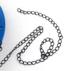 5.4MM*3.8MM Brass Gun Metal Black Plated Twist Oval Chain,Handmade,Sold 25 Meters Per Roll