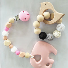 77*43mm Baby Teething Toy Wooden Teether First baby toys Handmade Baby toy Jewelry Wooden horse shape 2pcs 10187959