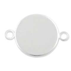50 Bracelet Base With 10MM Round Setting,Silver Plated,Lead Free And Nickel Free