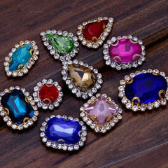 18x25mm Teardrop crystal Pointed Back Rhinestones Glass Crystal dress jewellery making shoes red 50pcs 10184356