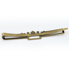 66*14mm Antique Bronze Geometry Word Folder, Crown Hair Clips Base,Blank hairpin,Bobby Pin Base,Metal,20pcs/lot