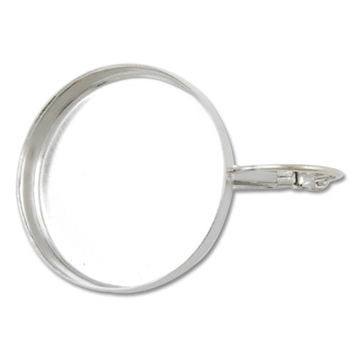 25MM Round Imitation Rhodium French Lever Back Earrings Blank/Base,fit 25MM glass cabochons,buttons