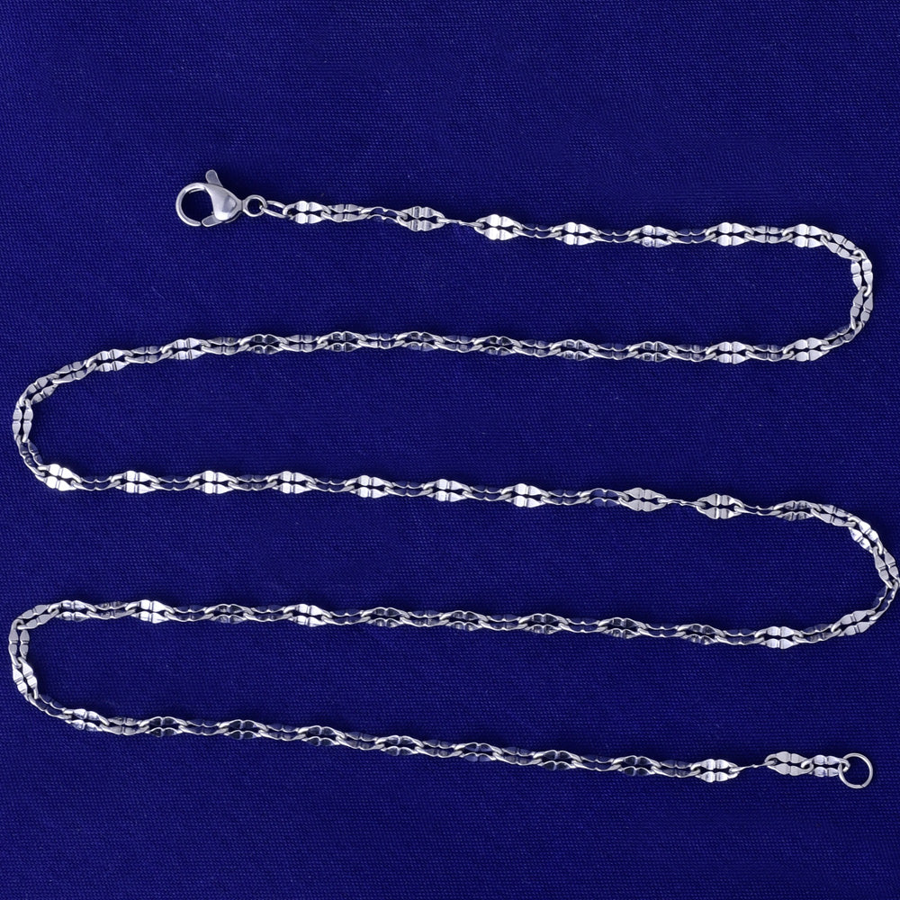 0.5*0.22mm link Stainless Steel Chain With Stainless Steel Lobster Claw Clasp necklace Chain 20