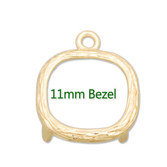 11*11MM Copper Gemstone Bezel,Gold, gemstone connector,sold 20pcs per lot