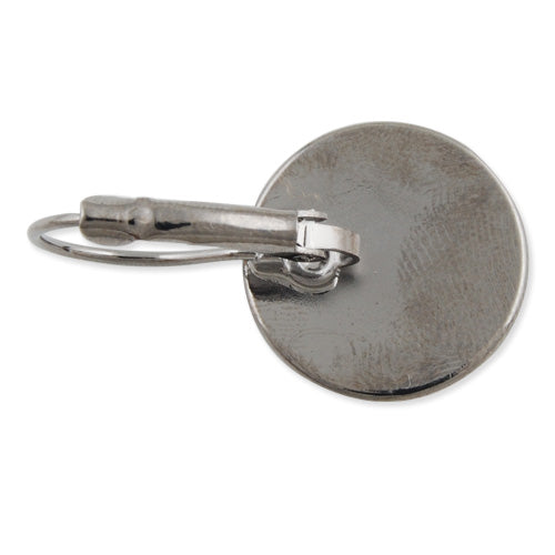 Gun Metal Black French Lever Back Earrings Blank/Base,fit 12MM glass cabochons,buttons