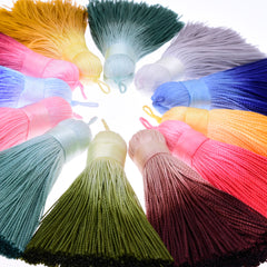 7.8cm  DIY Jewelry Handmade Tassels, Braided Long Handmade Jewelry Tassels Mixed color(The color is picked randomly),6pcs/lot