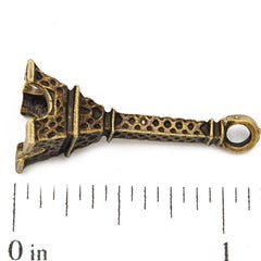 28*10mm Vintage antique bronze Zinc alloy Charms,3D Eiffel Tower,sold 100 pcs per pkg