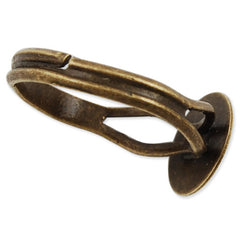 Antique Bronze plated Adjustable Ring Blanks Base With 10MM Blank Pad,Sold 50PCS Per Package