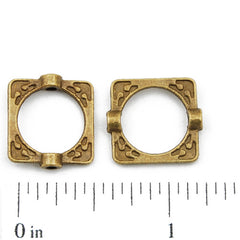 16*14mm Vintage antique bronze Zinc alloy beads,square,sold 200 pcs per pkg