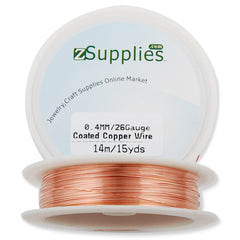 0.4MM Thick Rose Gold Coated Soft Copper Wire,about 14M/15yds per Roll,26Gauge,Sold 10 Rolls Per Lot
