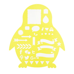 tibetara About 25*21cm personality Stencil Set DIY Template cake maple leaf apple bus penguin for bullet planner 7each/lot