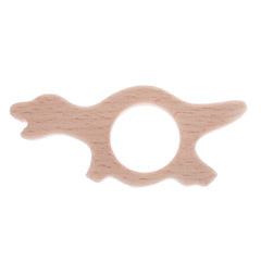 88*40mm Baby Teething Toy Wooden Teether First baby toys Handmade Baby toy Jewelry Wooden dinosaur shape 2pcs 10187951