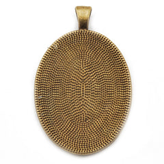 30x40m Antique Bronze Oval Cameo Cabochon Base Setting Pendants ,Sold 20 Pcs per pkg