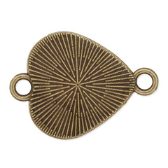 Bracelet Connector with 20mm Heart Bezel,Zinc Alloy filled,Antique Bronze plated,20pcs/lot