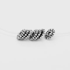 Large Hole Spacer beads,Tibetan Beads,Silver Tone Spacer Beads,Diy Jewelry spacer Beads,Thickness 1.5mm,Sold100pcs/lot