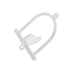 24x30mm Bird and cage,Matte Nickel,2 loops,connector for necklace/ear,sold 10pcs/lot