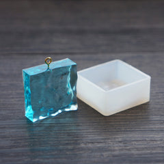 1 pcs Handmade clear silicone mould for resin jewellery ,Cabochons for earrings, pendants, polymer clay,Water Ripple Effect 30x30mm
