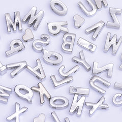 Nickel Alloy Letter Pendant Charm Capital letter Metal letter Finding Letter Initial Pendants for Personalize Necklaces 