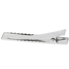 65mm Metal Alligator Hair Clip with Teeth,Nickel color,8mm width,20 pieces/lot
