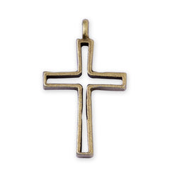 10 Antique Bronze Metal cross frame 33*23*4mm open back pendant  Zinc alloy accessories pendant trays Base Blanks pendant