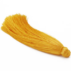 8cm Gold Yellow Silky Tassels,Korea Handmade Long Jewelry Tassels,Quality Necklace Tassels, 20pcs/lot