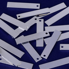 About 15.4*4*0.9MM tibetara® Brass Metal Stamping Blanks Charms bar pendant Easy use stamp for personalization plated silver 20pcs