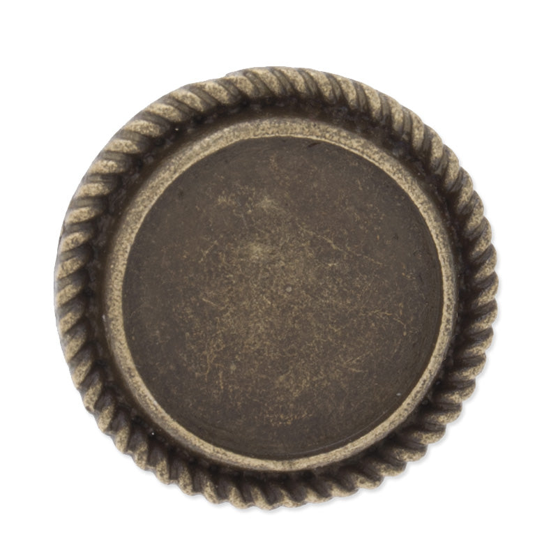 Adjustable Ring with 16mm Round Bezel,Zinc alloy filled and Antique Bronze plated,20pcs/lot