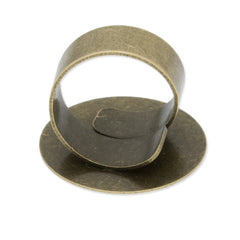 Adjustable antique bronze ring with 25mm Pad,20pcs/lot