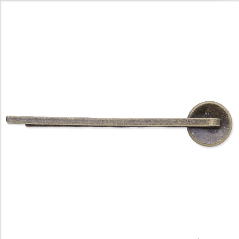 10mm Antique Bronze Plated Brass Bobby Pin blank,length is 58mm,sold 50pcs/lot