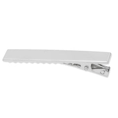 65mm Metal Alligator Hair Clip with Teeth,Nickel color,8mm width,20 pieces/lot