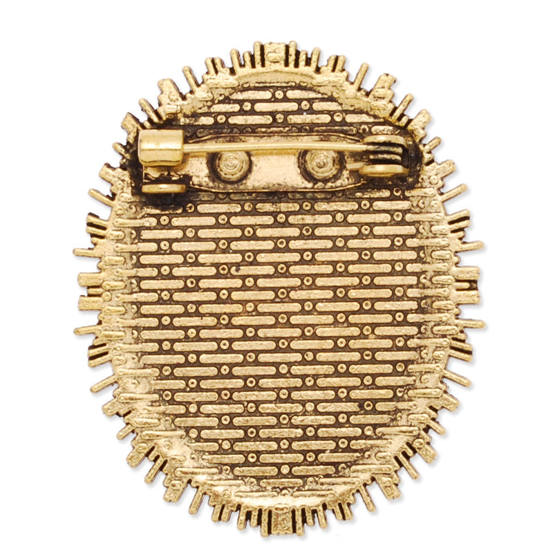 18x25mm anqitue gold plated oval brooch blank,brooch bezel,sunshine shape,zinc alloy,lead and nickle free,sold by 10pcs/lot