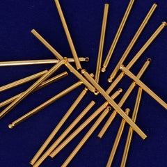About 40*2*1.2MM tibetara® Brass Tube Bar Pendant Blanks for Engraving Hand Stamping Jewelry Supplies wholesale plated gold 20pcs