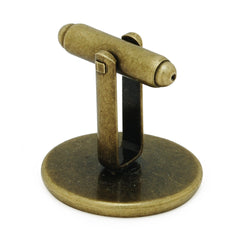 18mm Round Antique Bronze Cufflink Blank Base,Bezel Cufflink Setting,Metal Brass,20pcs/lot