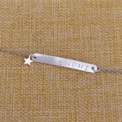About 27*2mm tibetara® Brass Stamping Blank Bar Ready to Stamp Stamping Bar pendant Name Plated Jewelry Supply plated silver 20pcs