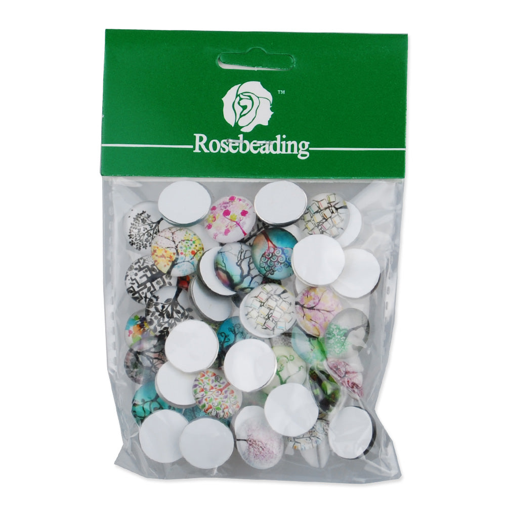 14MM Round pattern glass cabochons with mixed tree,colorful photo glass cabochon,flat back,thickness 5mm,50 pieces/lot