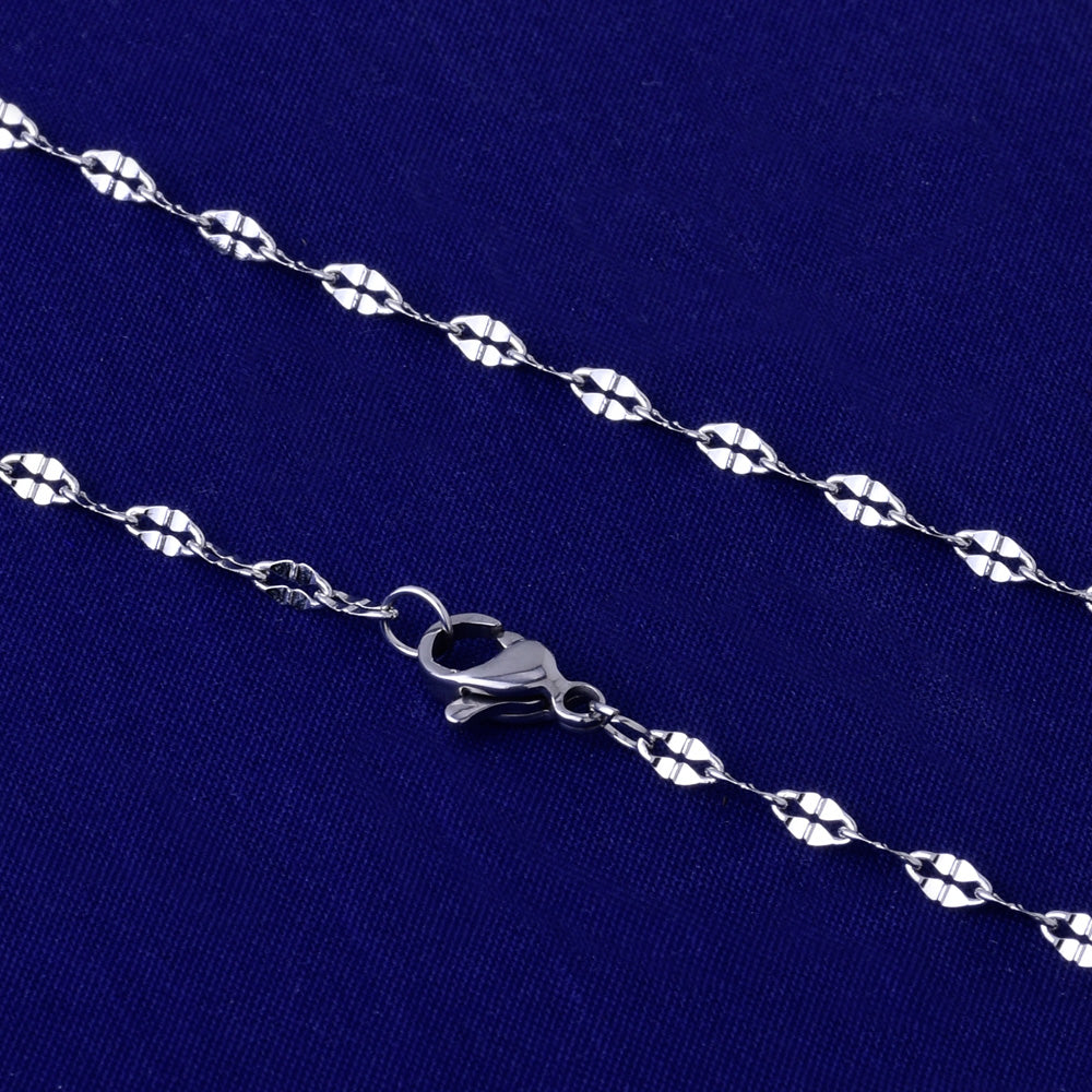 0.5*0.22mm link Stainless Steel Chain With Stainless Steel Lobster Claw Clasp necklace Chain 20