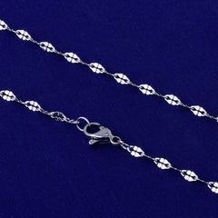 0.5*0.22mm link Stainless Steel Chain With Stainless Steel Lobster Claw Clasp necklace Chain 20