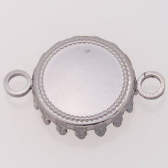 12MM Round Double Hanging Bracelet bezel,Gun Metal Black Plated,Lead Free And Nickel Free,fit 12mm round glass cabochon,Sold 50PCS Per Pkg