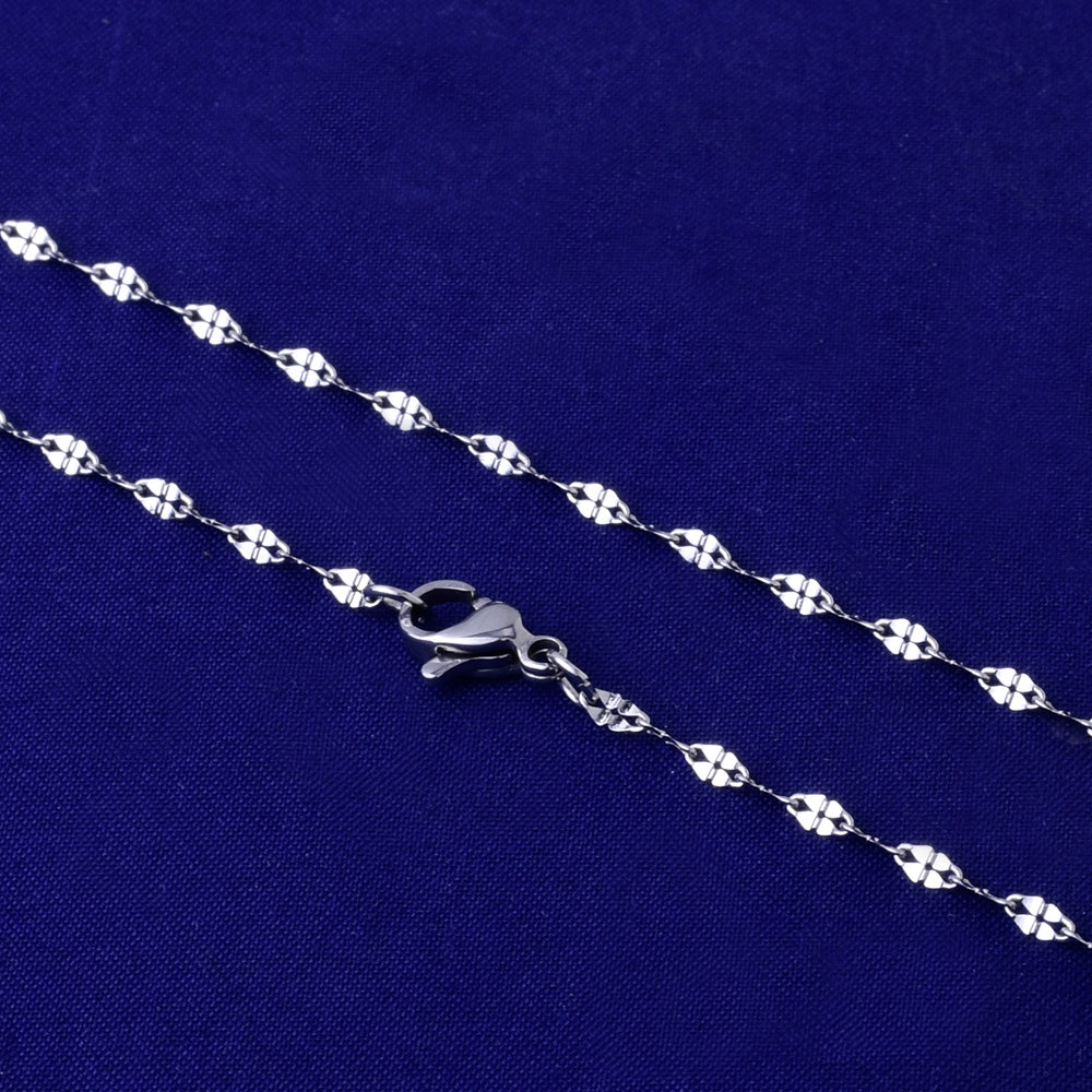 0.4*0.2mm link  Stainless Steel Chain With Stainless Steel Lobster Claw Clasp fine Chain 20